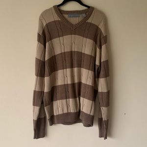 OSCAR DE LA RENTA | Tan/Brown Sweater | XL